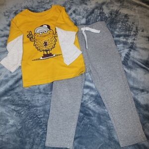 OshKosh Sweatpant and Garanimals Long Sleeve Tee Set
